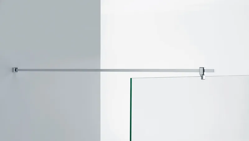 SP Haltestange eckig Glas Wand Wandgelenk,chrom, 1500mm