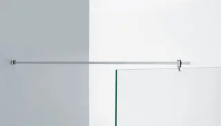 SP Haltestange eckig Glas Wand chrom, 1000mm