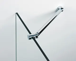 SP Gelenkstange 6/8mm Glas, chrom rund, Länge 230mm