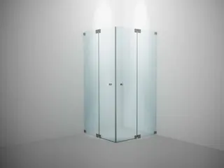 SP Omega -Eckdusche Pendeltür 900x900x2000mm chrom/ESG