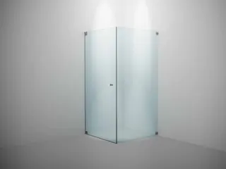 SP Omega -Pendeltür u. SW 1000x1000x2000mm chrom/ESG