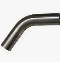 Bogen 45´ Edelstahl V2A D=54mm x 1,5mm ab 60kW und mehr als 12,5m Schlauchlänge