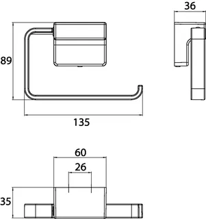 Emco Papierhalter cue 00101 ohne Deckel chr – Bild 3