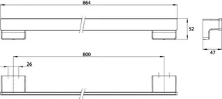 Emco Badetuchhalter cue 00180 800 mm chr – Bild 4