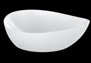 TOTO Aufsatzwaschtisch TA, asymmetrisch 460 mm, ohne Hahnloch, mit Überlauf