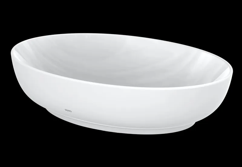 TOTO Aufsatzwaschtisch WU, rund 550 mm, ohne Hahnloch, mit Überlauf