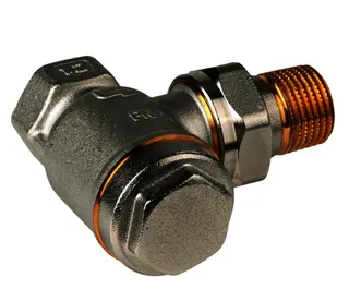 Resideo Rücklaufverschraubung Veramax Messing vernickelt, Eck, 1/2''