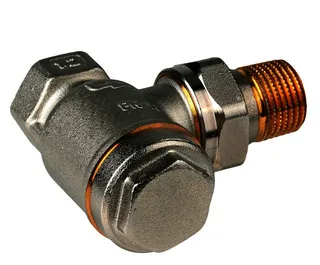 Resideo Rücklaufverschraubung Veramax Messing vernickelt, Eck, 1/2'' – Bild 2