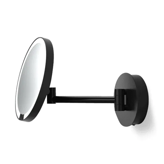 JUST LOOK WR LED Wandkosmetikspiegel beleuchtet, 5-fache Vergr., schw. matt