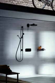 Hansgrohe Brauseset Axor One 75 1jet Eco mit Wandanschluss mattschwarz – Bild 4