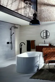 Hansgrohe Showerpipe Axor One 280 1jet mit Handbrause mattschwarz – Bild 4