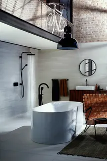 Hansgrohe Showerpipe Axor One 280 1jet mit Handbrause mattschwarz – Bild 5