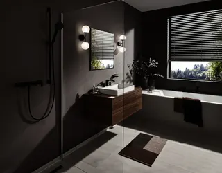 Hansgrohe 4-Loch Wannenarmatur Vivenis F-Set Wannenrandmontage mit sBox mattschwarz – Bild 2