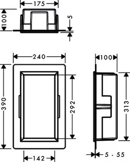 Hansgrohe Wandnische XtraStoris Original mit Rahmen 300x150x100 mm MW – Bild 2