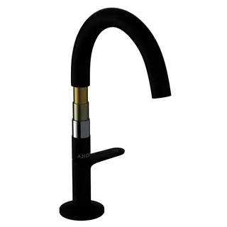 Hansgrohe Waschtischmischer Select 170 Axor One mit Push-Open Ablaufgarnitur mattschwarz – Bild 5