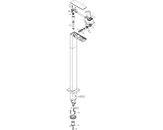 Hansgrohe Waschtischmischer Axor MyEdition zur Bodenmontage schwarz/chrom – Bild 4