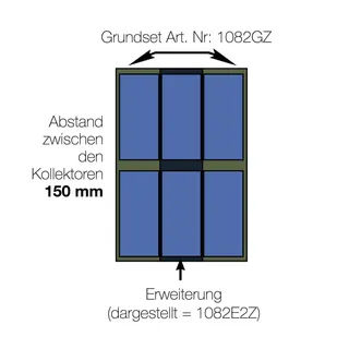 SOLARFOCUS KOLLEKTOR-EINFASSUNG Sunny und SUNeco - ZWEIREIHIG Erweiterg.
