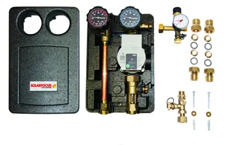 SOLARFOCUS PUMPENGRUPPENSET DN 25/8 "HE" mit ADG 80 l bis 22 m²