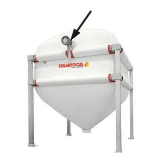 SOLARFOCUS Pelletsbox-Simple mit Entnahmeeinheit und Saugsonde, 2,4- 3,4t