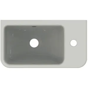 Ideal Standard Handwaschbecken i.life S 1 Hahnloch mit Überlauf Hahnbank rechts 450x250x140mm Weiß – Bild 2