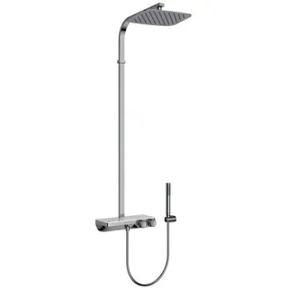 Ideal Standard Duschsystem Ceratherm S200 mit Ablage und Stick-Handbrause Chrom