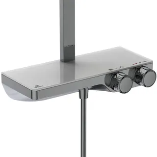 Ideal Standard Duschsystem Ceratherm S200 mit Ablage und Stick-Handbrause Chrom – Bild 2