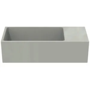 Ideal Standard Handwaschbecken Extra, ohne Hahnloch, mit Überlauf, Ablage rechts, 450x250x150mm, Weiß – Bild 1