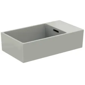 Ideal Standard Handwaschbecken Extra, ohne Hahnloch, mit Überlauf, Ablage rechts, 450x250x150mm, Weiß – Bild 4