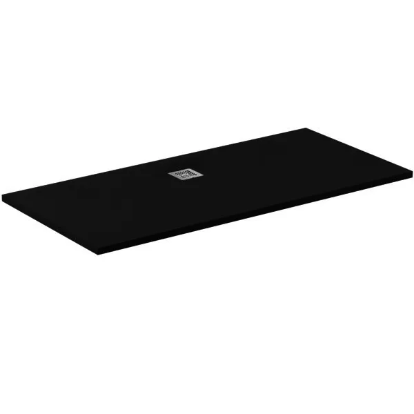 Ideal Standard Rechteck-BRW Ultra Flat S,Abl.mittig, 1700x800x30mm, Schiefer