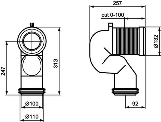 Ideal Standard Ablaufbogen und fixierung, T002667 – Bild 3