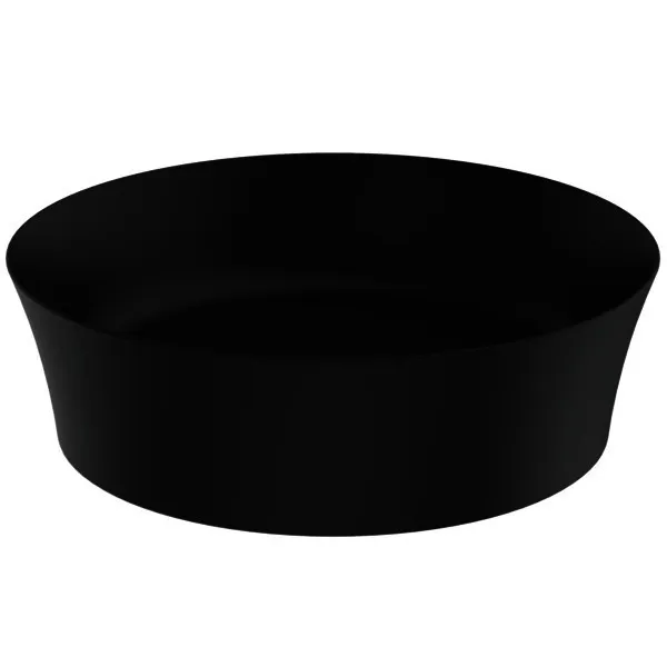 Ideal Standard Schale Ipalyss, ohne Hahnloch, ohne Überlauf, 400x400x120mm, Schwarz Matt
