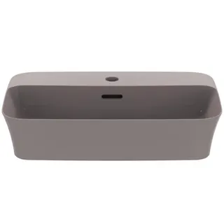 Ideal Standard Schale Ipalyss, 1 Hahnloch, mit Überlauf, 550x380x145mm, Betongrau