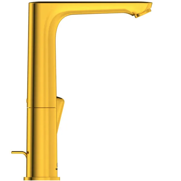 Ideal Standard Waschtisch-Arm.Connect Air,5l/min,m.Ablgarn., m.h.schwenkb.Ausl.,Ausld.174mm,Brus.gold
