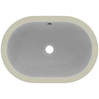 Ideal Standard Unterbauwaschtisch Connect, oval, ohne Hahnloch, mit Überlauf, 550x380x175mm, Weiß