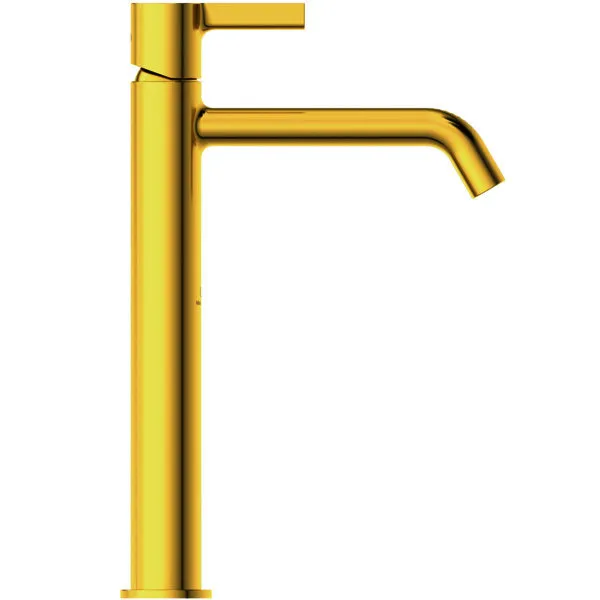 Ideal Standard Waschtischarmatur JOY, m.verl.Sockel, o.Ablgarn., Ausld.170mm, Brushed Gold