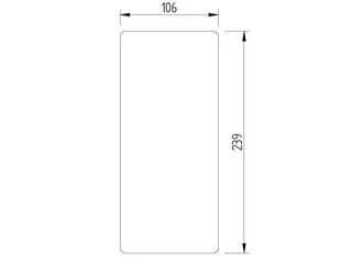LEH Abdeckung f. Montageplatte+ Funktion 17x106x239 ABS chrom satiniert – Bild 2