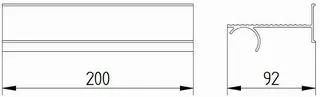 LEH Seifenablage zum Auflegen auf DUHA Evolution 92x200x50 eloxiertes Aluminium – Bild 3