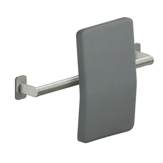 LEH WC-Rückenlehne Evolution Edelst./PU 30/167x519x392 matt gebürstet/anthrazit – Bild 1