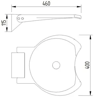 LEH Duschsitz+ zur Wandmontage Funktion o. R-Lehne aluminiumverst. Kunstst. weiß – Bild 2