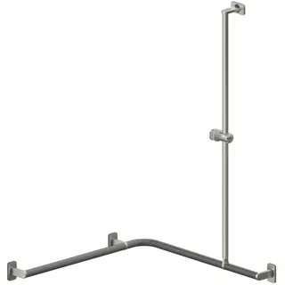 LEH DUHA Evolution 30/762x762x1100 re. Edelstahl anthrazit mit Brausehalter