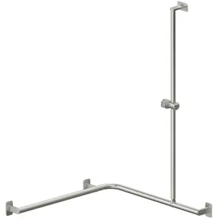 LEH DUHA Evolution 30/762x762x1100 re. Edelst. matt gebü./weiß mit Brausehalter
