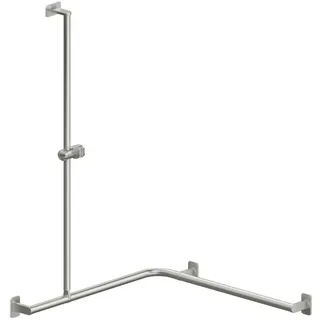 LEH DUHA Evolution 30/762x762x1100 li. Edelst. matt gebü./weiß mit Brausehalter