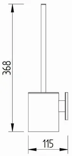 LEH WC-Bürstenhalter m. Bürste Evolution 115x89x368 matt gebü./anthr. Bürste schw – Bild 3
