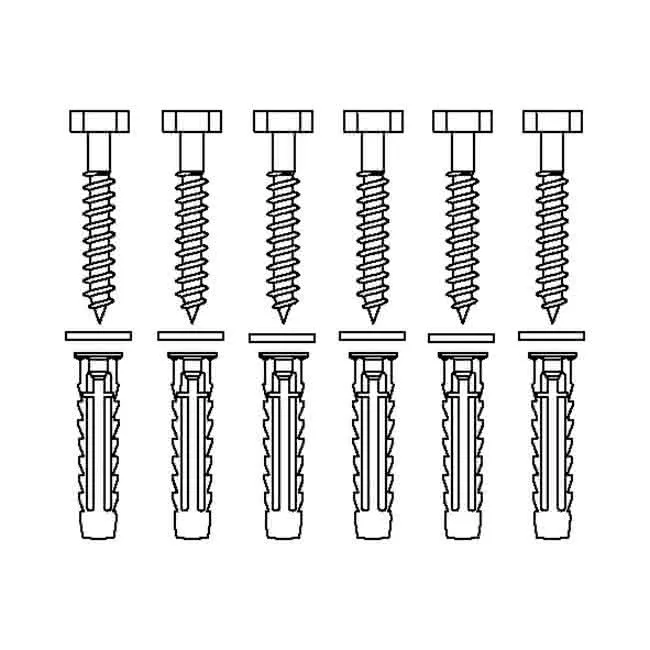 Bef.material 6erSet f. mass Mauerwerk zu Select Waschtisch-Lifter, WC-Lifter