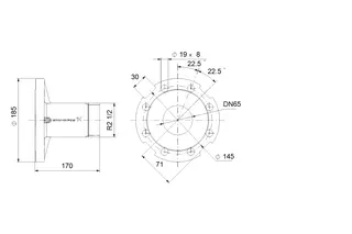 GRUNDFOS Zubehör für Unterwasserpumpen Übergangsflansch R3xDN65 PN16/40 SP – Bild 2
