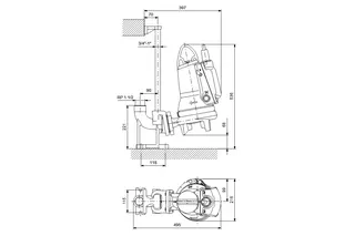 GRUNDFOS Abwasserpumpe mit Schneidwerk SEG.40.09.E.2.50B 3x400V 10m Kabel – Bild 2