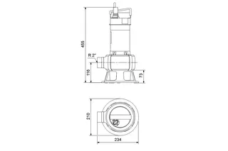 GRUNDFOS Schmutzwasserpumpe Unilift AP50B.50.08.1V 1x230V 0,74kW 10m Kabel – Bild 2