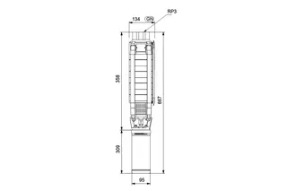 GRUNDFOS Unterwasserpumpe SP30-3 Rp3 4in 3x400V DOL 3kW – Bild 2
