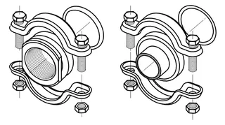 GRUNDFOS Zubehör für vert. Kreiselpumpen CLAMP-Kupplung CRN1,3,5 Rp1_1/4 EPDM