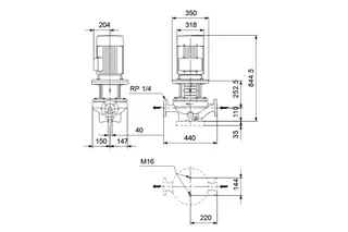 GRUNDFOS Trockenläuferpumpe TP50-710/2-A-F-A-BQQE PN16 3x400V – Bild 2